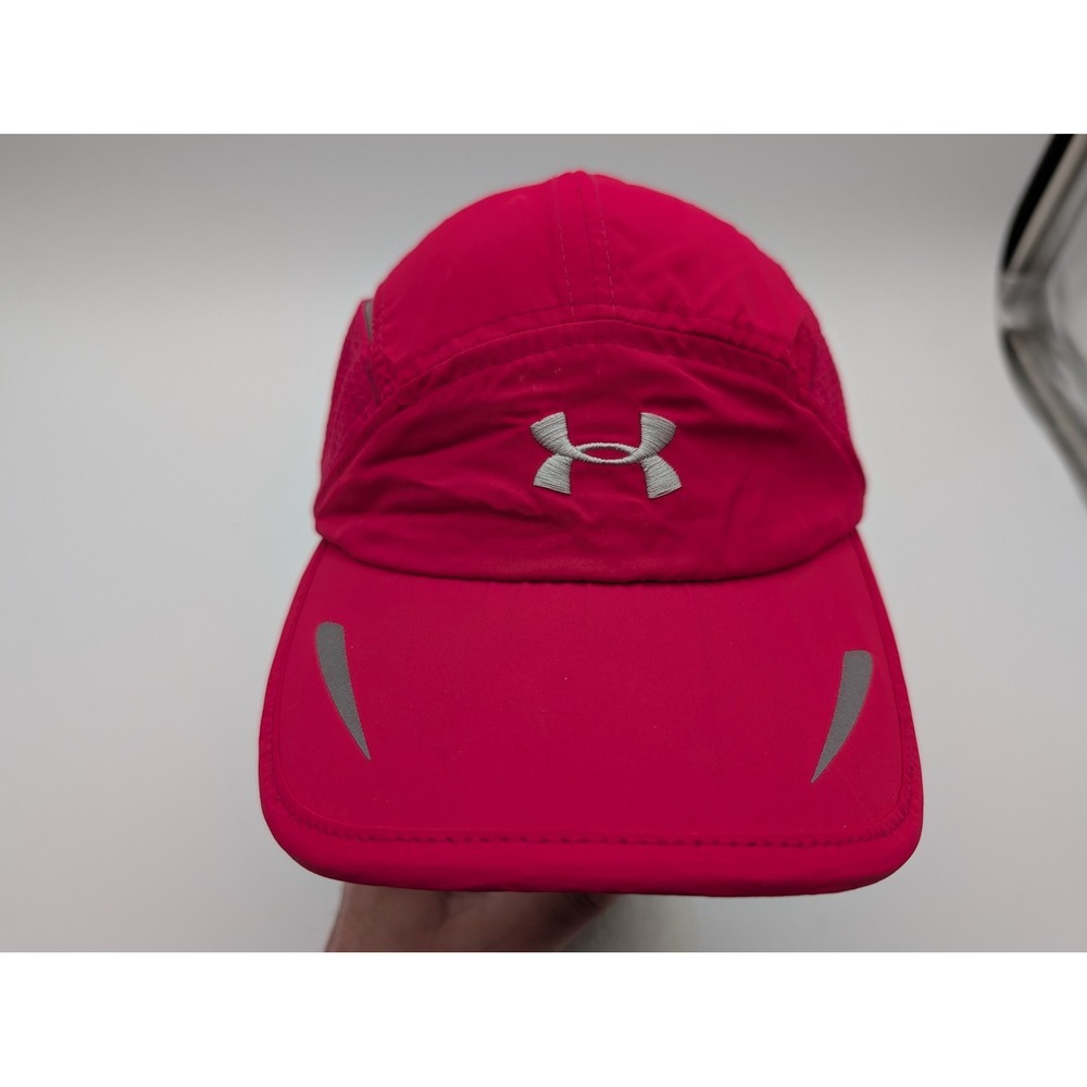 Under Armour Womens Pink Reflective Mesh Running Hat Cap One Size